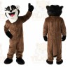 Brown Ferret Mascot Costume with Custom Logo