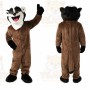 Brown Ferret Mascot Costume with Custom Logo