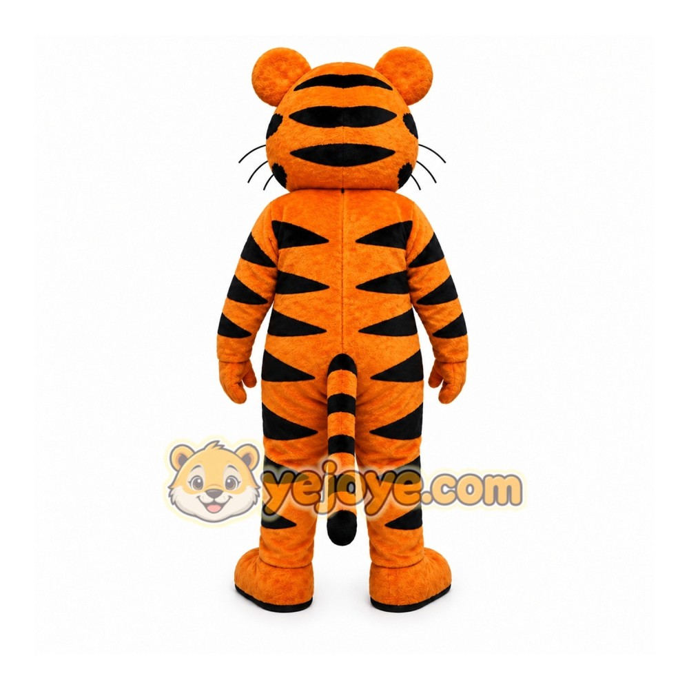 Orange Tiger Mascot Costume with Custom Logo Orange Tiger Mascot Costume with Custom Logo