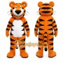 Orange Tiger Mascot Costume with Custom Logo