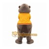 Gray Beaver Mascot Costume with Custom Logo Gray Beaver Mascot Costume with Custom Logo