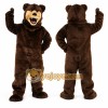 Brown Bear Mascot Costume with Custom Logo Brown Bear Mascot Costume with Custom Logo