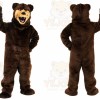Brown Bear Mascot Costume with Custom Logo