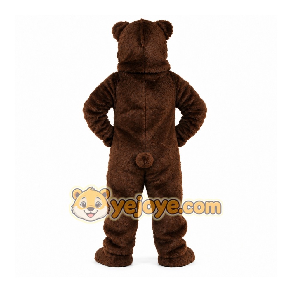 Brown Bear Mascot Costume with Custom Logo Brown Bear Mascot Costume with Custom Logo