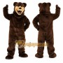 Brown Bear Mascot Costume with Custom Logo