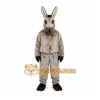 Gray Donkey Mascot Costume with Custom Logo