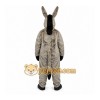 Gray Donkey Mascot Costume with Custom Logo