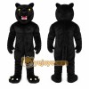 Black Panther Mascot Costume with Custom Logo
