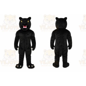 Black Panther Mascot Costume with Custom Logo