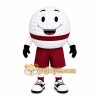 White Golf Ball Mascot Costume with Custom Logo White Golf Ball Mascot Costume with Custom Logo