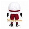 White Golf Ball Mascot Costume with Custom Logo White Golf Ball Mascot Costume with Custom Logo