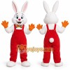 Red Rabbit Mascot Costume with Custom Logo Red Rabbit Mascot Costume with Custom Logo