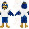 Blue Bird Mascot Costume with Custom Logo