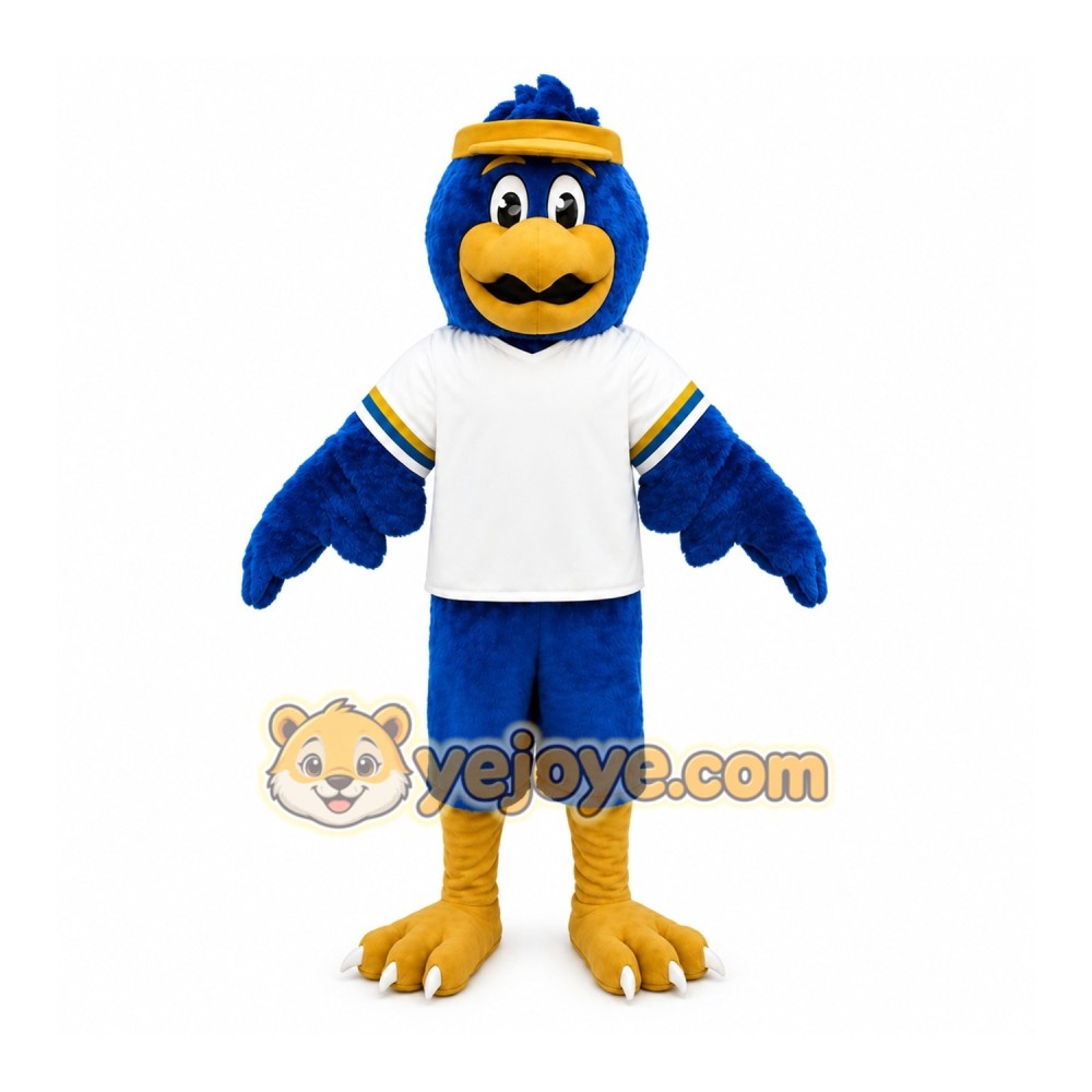 Blue Bird Mascot Costume with Custom Logo Blue Bird Mascot Costume with Custom Logo