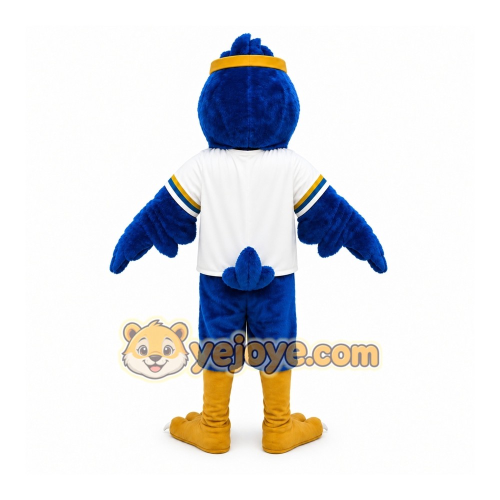 Blue Bird Mascot Costume with Custom Logo Blue Bird Mascot Costume with Custom Logo