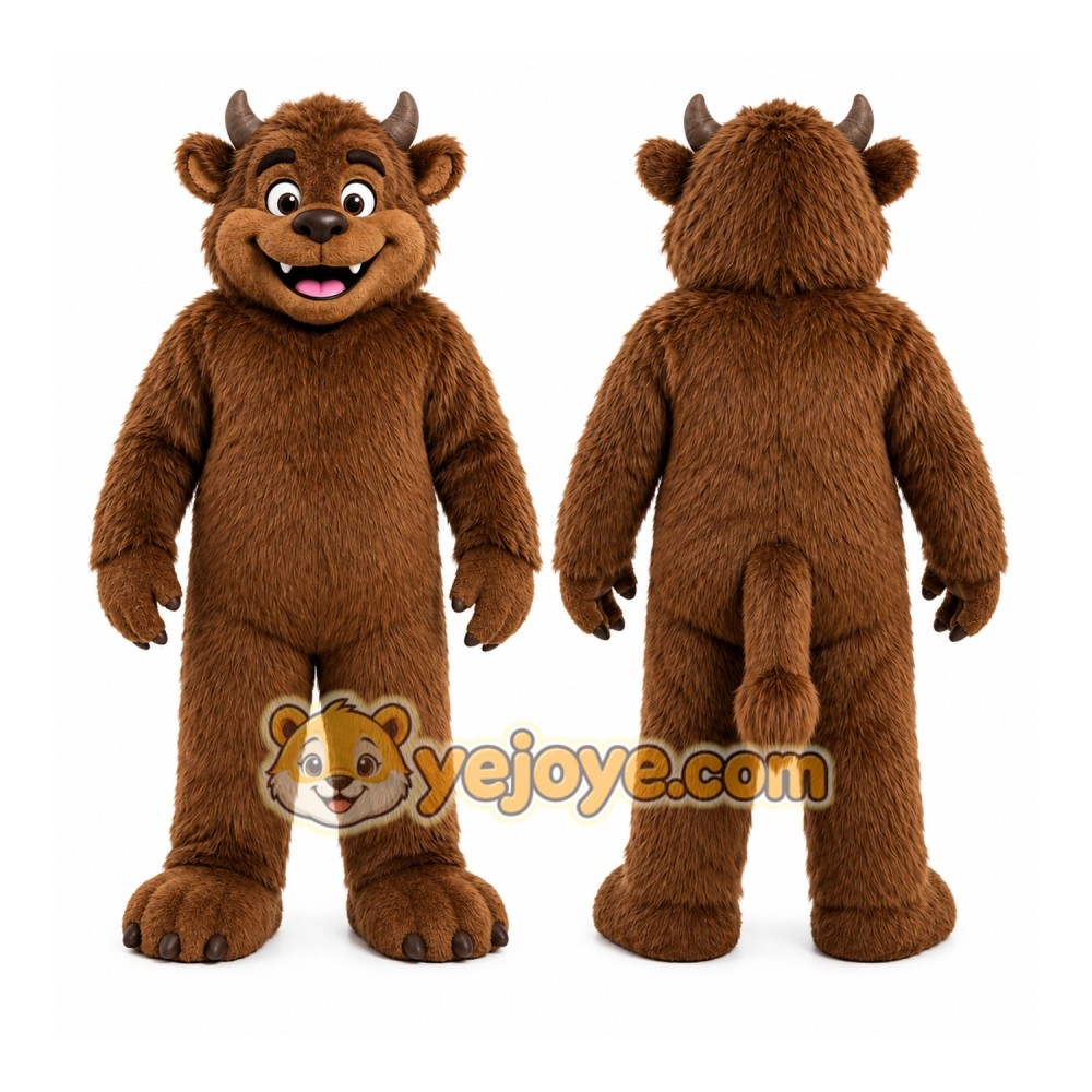 Brown Bear Mascot Costume with Custom Logo Brown Bear Mascot Costume with Custom Logo