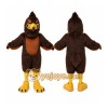 Brown Eagle Mascot Costume with Custom Logo