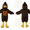 Brown Eagle Mascot Costume with Custom Logo