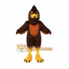Brown Eagle Mascot Costume with Custom Logo