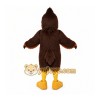 Brown Eagle Mascot Costume with Custom Logo