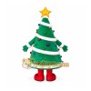 Green Christmas Tree Mascot Costume with Custom Logo