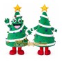 Green Christmas Tree Mascot Costume with Custom Logo