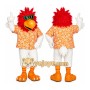 White Bird Mascot Costume with Custom Logo