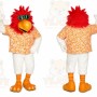 White Bird Mascot Costume with Custom Logo