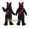 Black Dog Mascot Costume with Custom Logo Black Dog Mascot Costume with Custom Logo