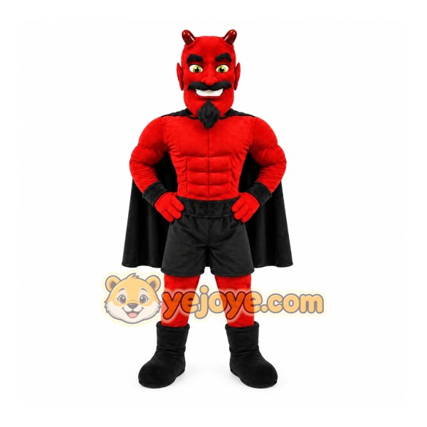 Red Devil Mascot Costume with Custom Logo Red Devil Mascot Costume with Custom Logo