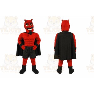 Red Devil Mascot Costume with Custom Logo
