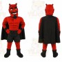 Red Devil Mascot Costume with Custom Logo