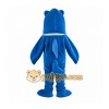 Blue Shark Mascot Costume with Custom Logo