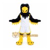 Black Bird Mascot Costume with Custom Logo