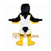 Black Bird Mascot Costume with Custom Logo