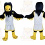 Black Bird Mascot Costume with Custom Logo