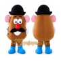 Brown Potato Mascot Costume with Custom Logo