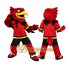 Red Bird Mascot Costume with Custom Logo