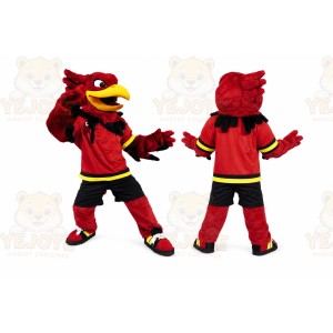 Red Bird Mascot Costume with Custom Logo