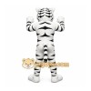 White Tiger Mascot Costume with Custom Logo White Tiger Mascot Costume with Custom Logo