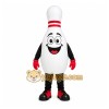 White Bowling Pin Mascot Costume with Custom Logo White Bowling Pin Mascot Costume with Custom Logo