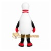 White Bowling Pin Mascot Costume with Custom Logo White Bowling Pin Mascot Costume with Custom Logo