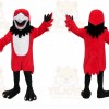 Red Bird Mascot Costume with Custom Logo