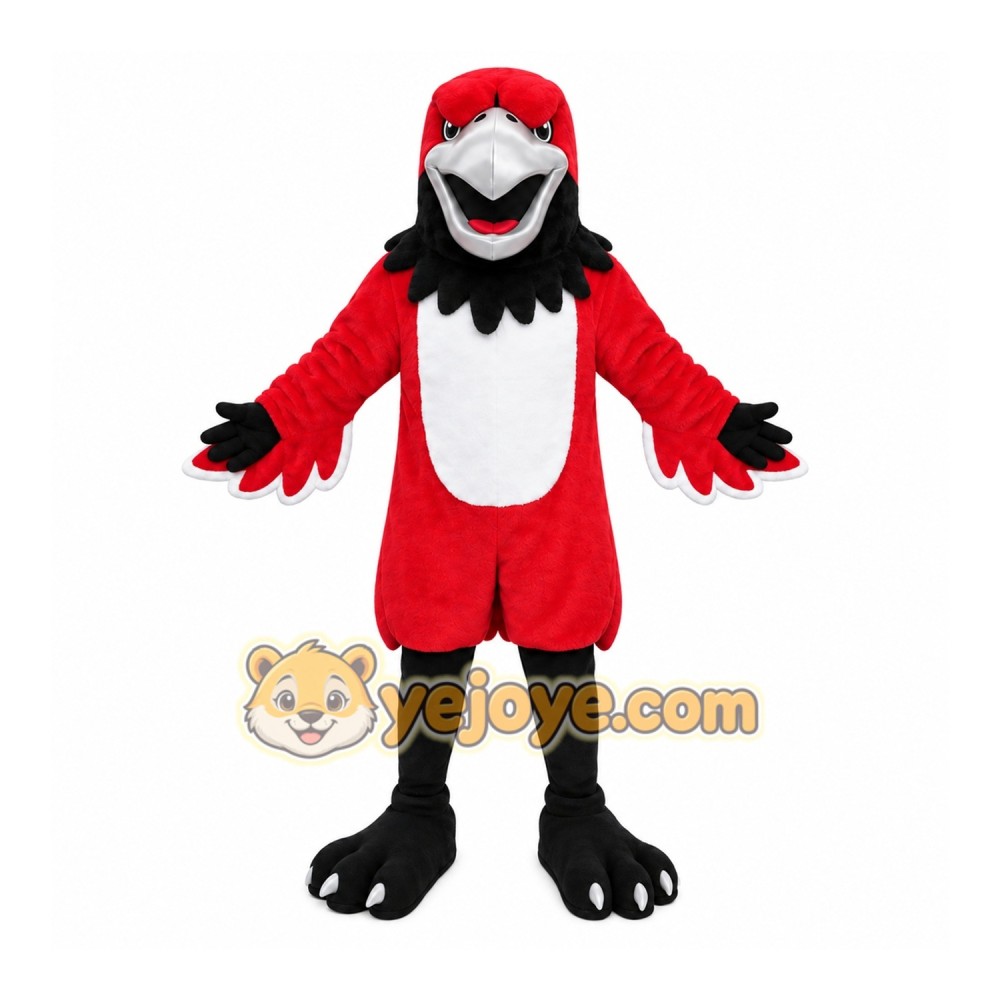 Red Bird Mascot Costume with Custom Logo Red Bird Mascot Costume with Custom Logo