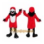 Red Bird Mascot Costume with Custom Logo