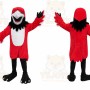 Red Bird Mascot Costume with Custom Logo