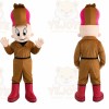 Brown Soldier Mascot Costume with Custom Logo