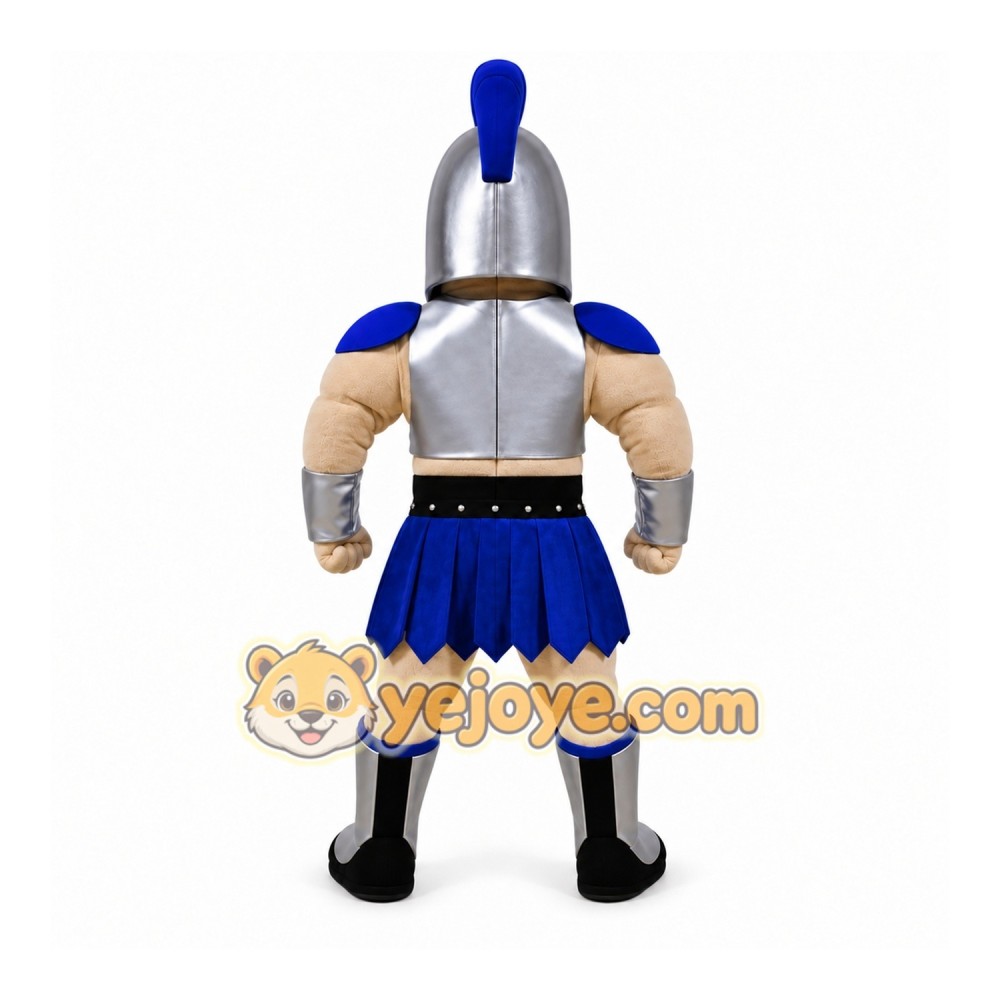 Blue Roman Warrior Mascot Costume with Custom Logo Blue Roman Warrior Mascot Costume with Custom Logo