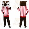 Brown Badger Mascot Costume with Custom Logo