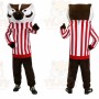 Brown Badger Mascot Costume with Custom Logo